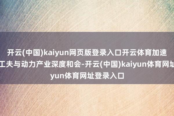 开云(中国)kaiyun网页版登录入口开云体育加速当代信息工夫与动力产业深度和会-开云(中国)kaiyun体育网址登录入口