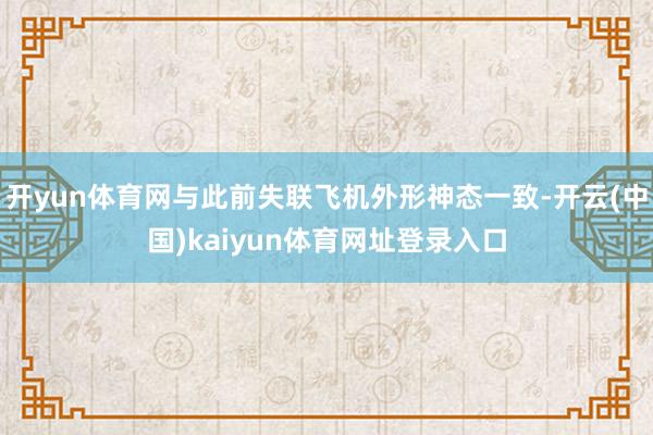 开yun体育网与此前失联飞机外形神态一致-开云(中国)kaiyun体育网址登录入口